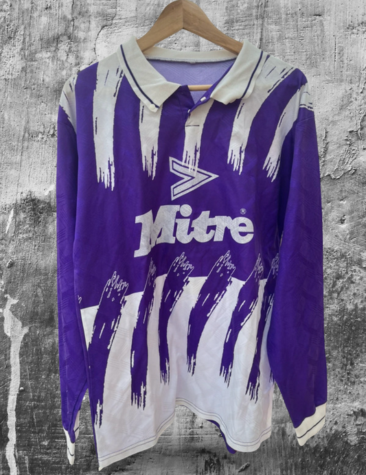 Retro Mitre 90s Football Jersey Long Sleeve Shirt XL