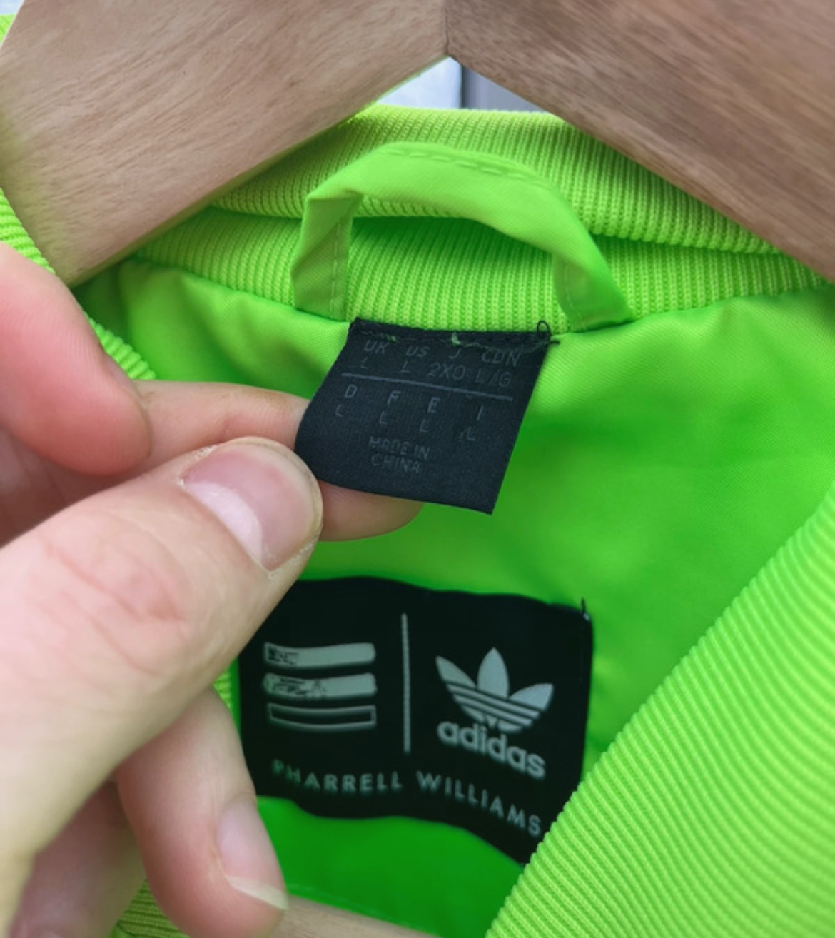 Adidas Retro Pharrell Williams Track Jacket Neon L