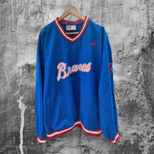 Nike Atlanta Braves Pullover Windbreaker 90s XXL