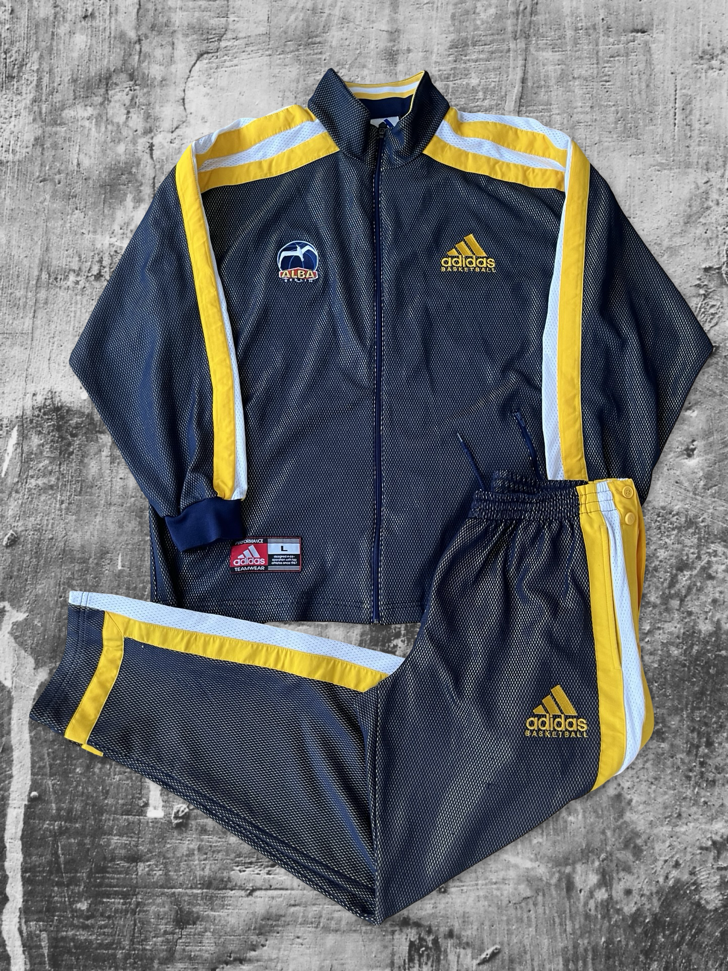 Adidas Alba Berlin Vintage 90s Tracksuit Set L