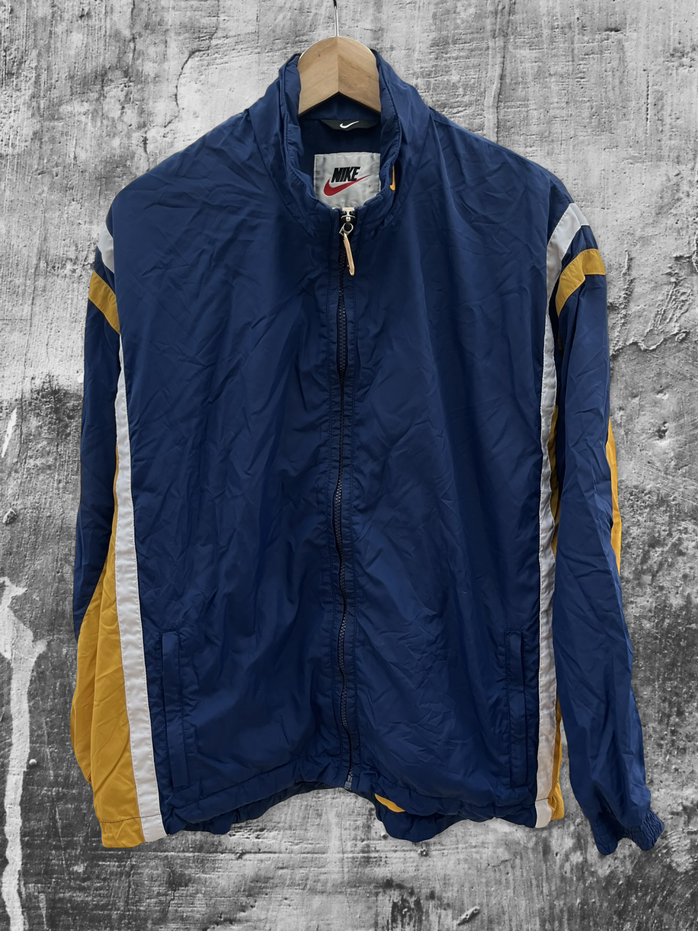 Vintage Nike Windbreaker Jacket – Navy / Yellow 2000s M