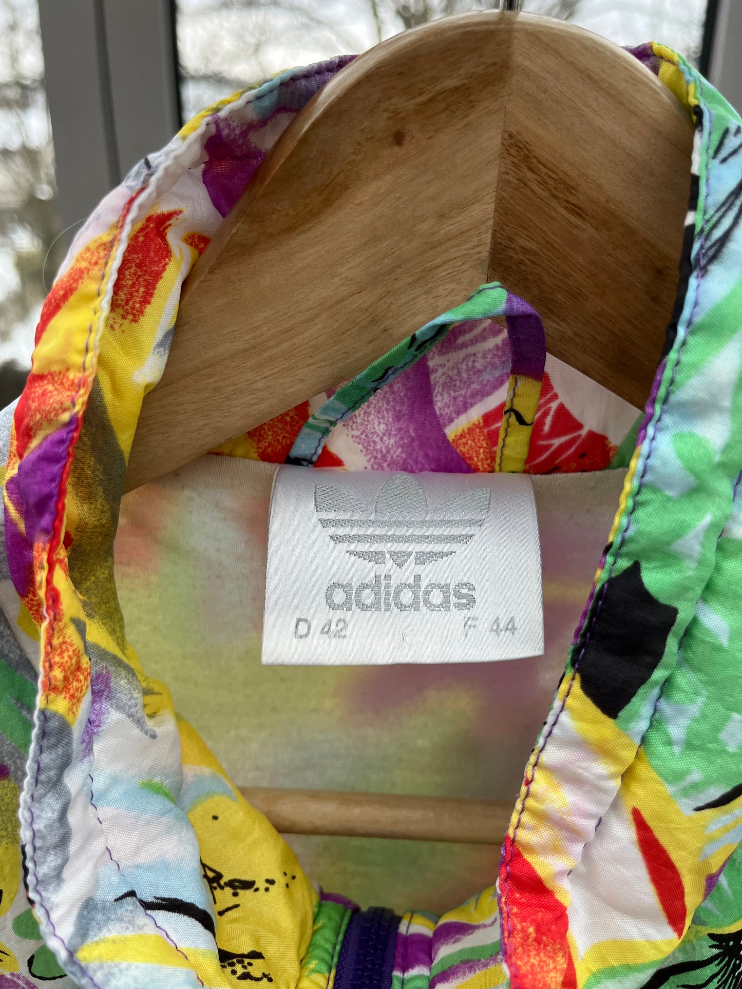 Adidas Ventex Vintage Crazy Pattern Track Jacket Large