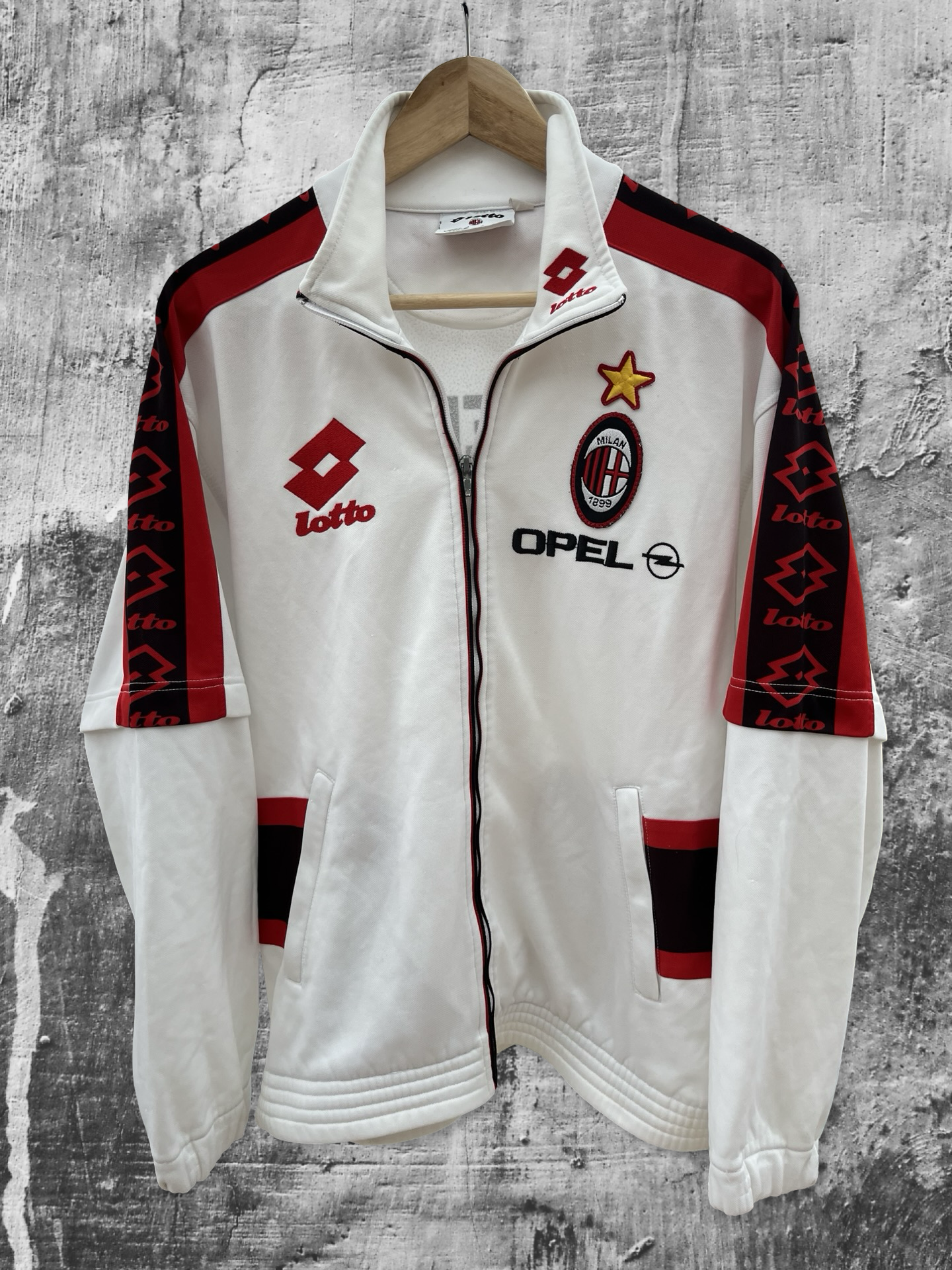 Vintage Lotto AC Milan 1995 Training Track Jacket L