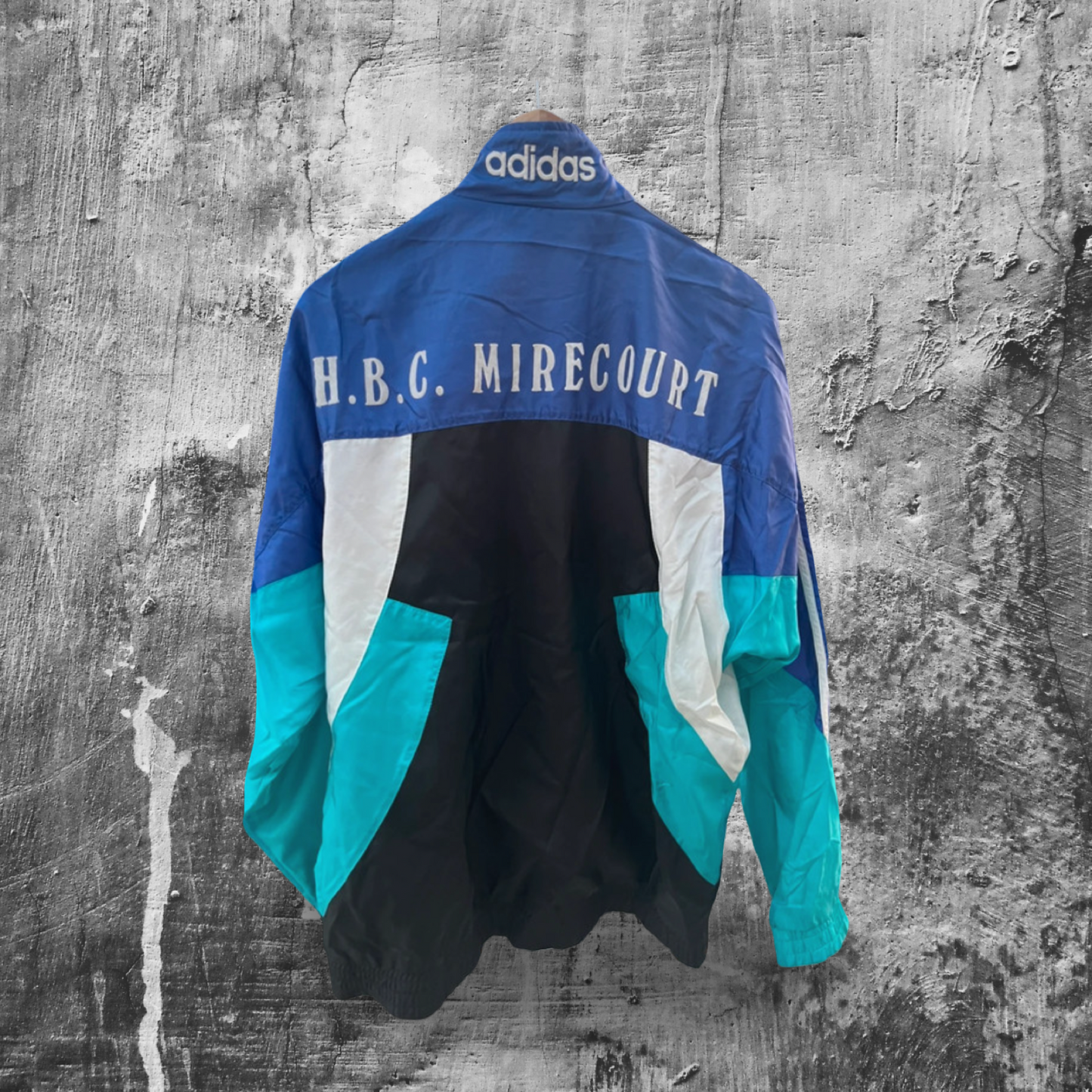 Vintage Adidas Windbreaker Jacket – H.B.C. Mirecourt 90s M