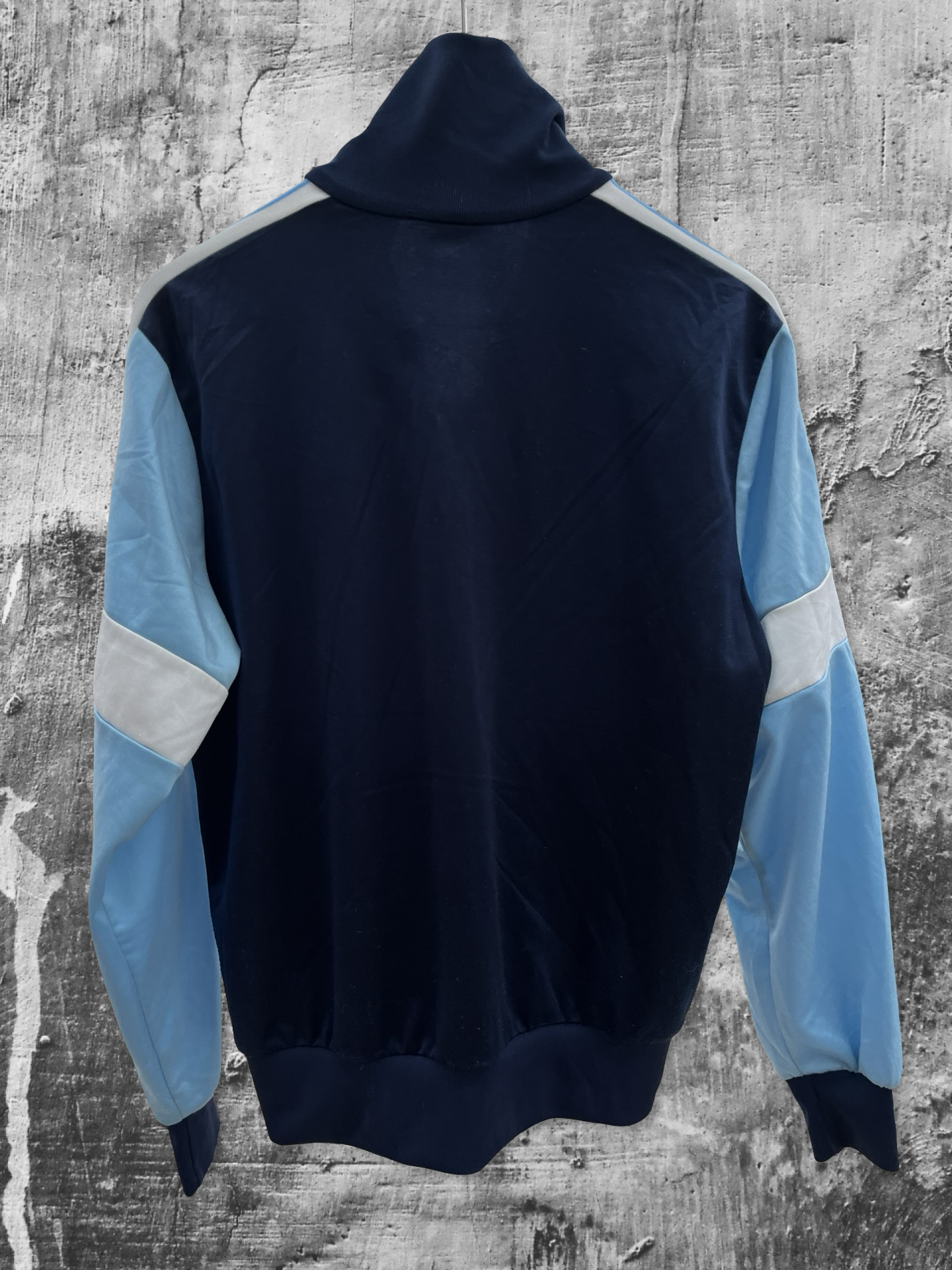 Vintage Adidas Track Jacket Ventex – Baby Blue / Navy (80s–90s) S/M