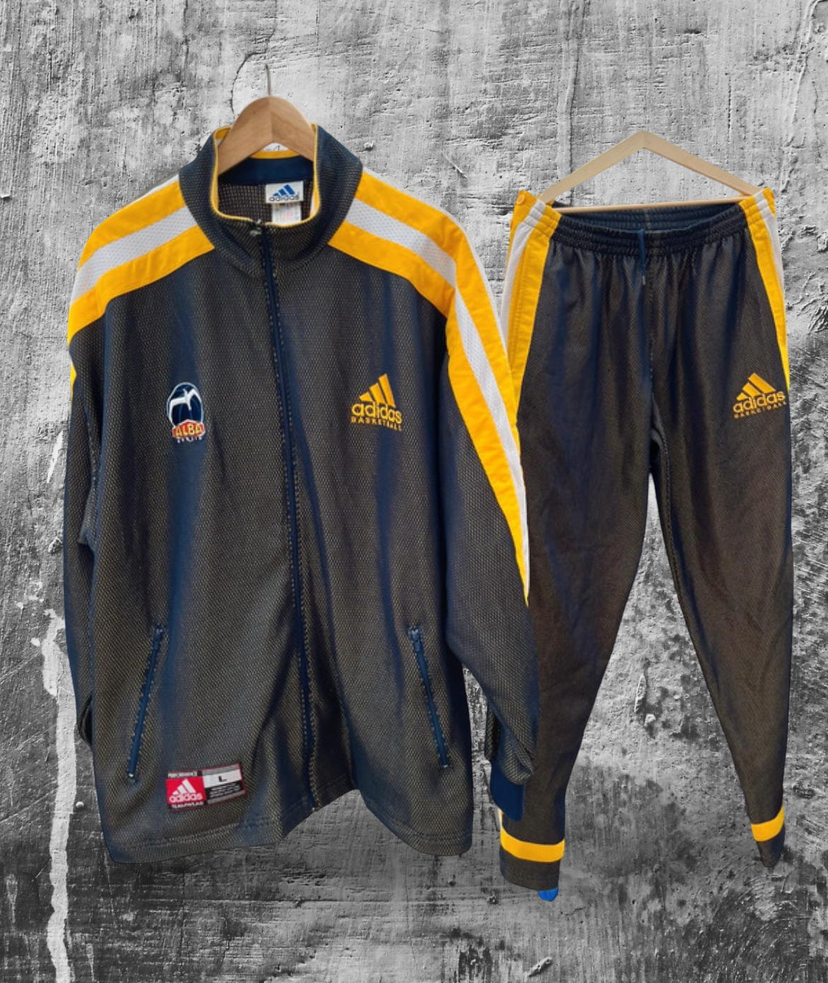 Adidas Alba Berlin Vintage 90s Tracksuit Set L