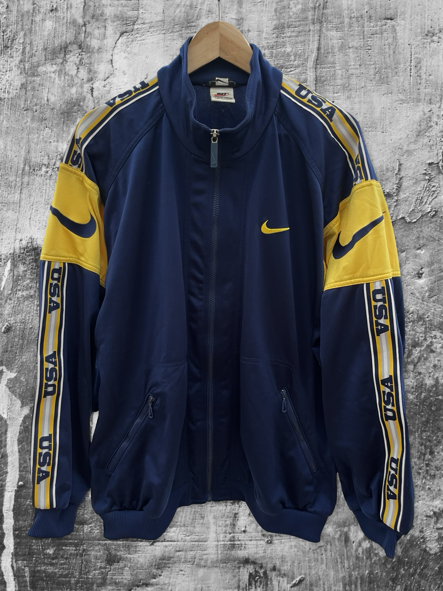 Vintage Nike USA 90s Track Jacket Large